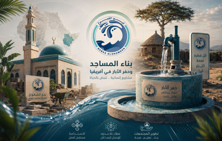 بناء المساجد وحفر الآبار في أفريقيا من مشاريع نبع الشموخ