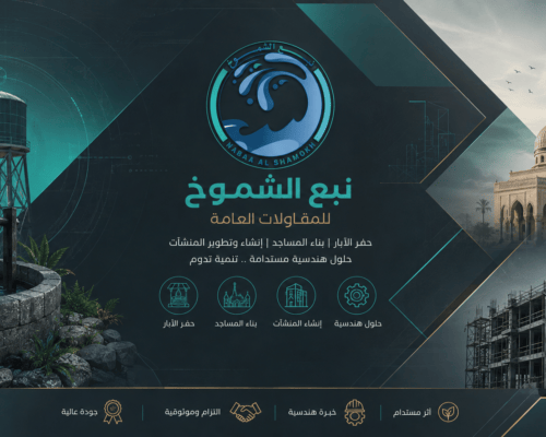 نبع الشموخ للمقاولات العامة لحفر الآبار وبناء المساجد وإنشاء المنشآت